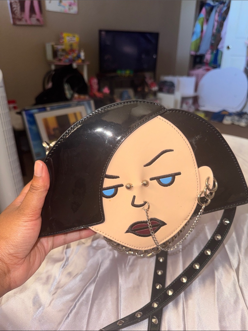 Black & Nude Novelty Daria- Jane Face Crossbody Bag - Stylish Women’s Bag